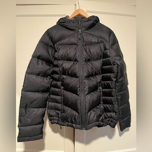 Under Armour Men’s Black Down Puffer Jacket with Hood